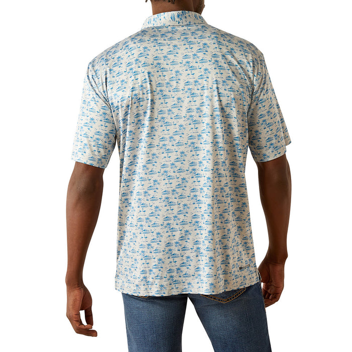 Ariat Men's Grey Charger 2.0 Printed Polo