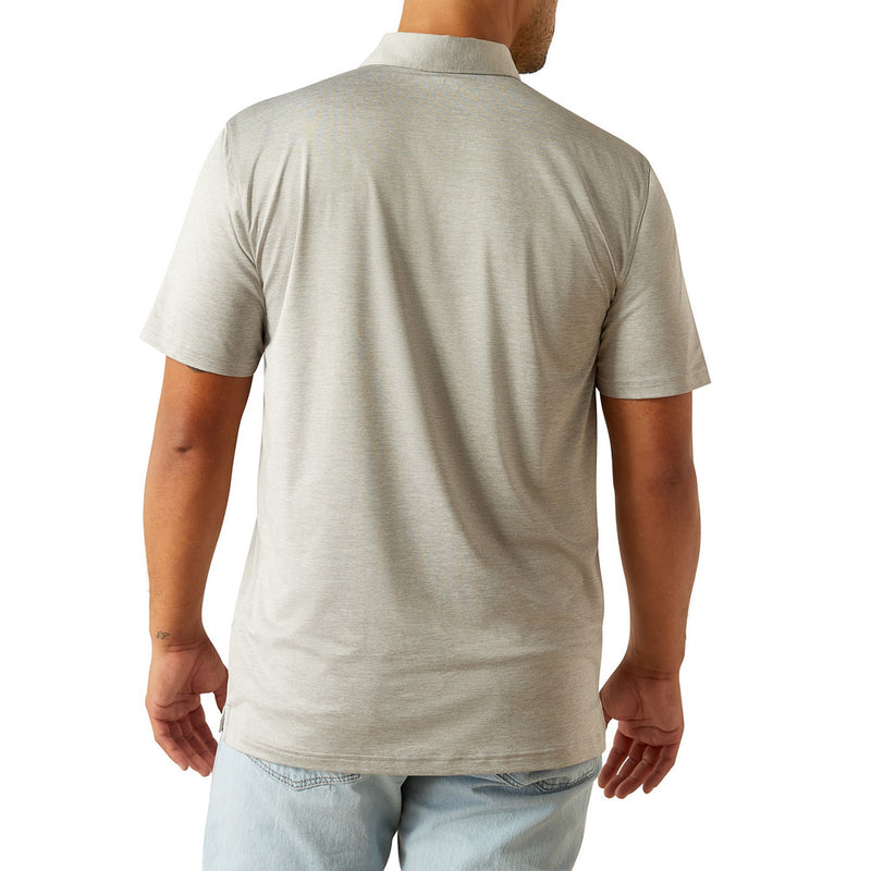 Ariat Men's Fitted Grey Charger Polo