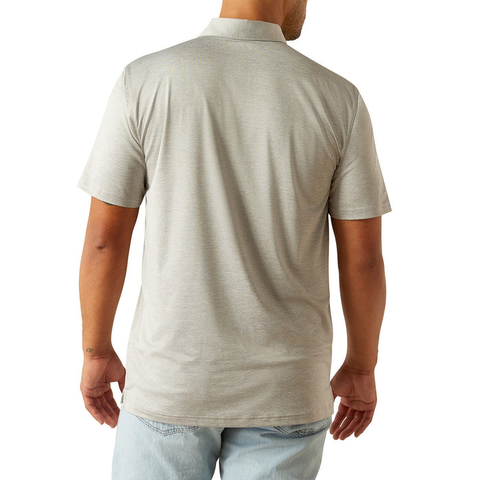 Ariat Men's Fitted Grey Charger Polo