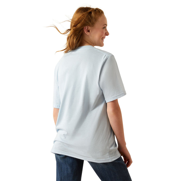 Ariat Girls Blue Born To Farm Tee