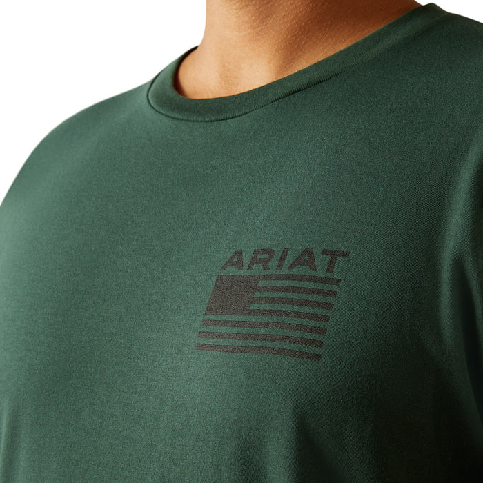 Ariat Men's Rustic Wood Flag Tee Shirt