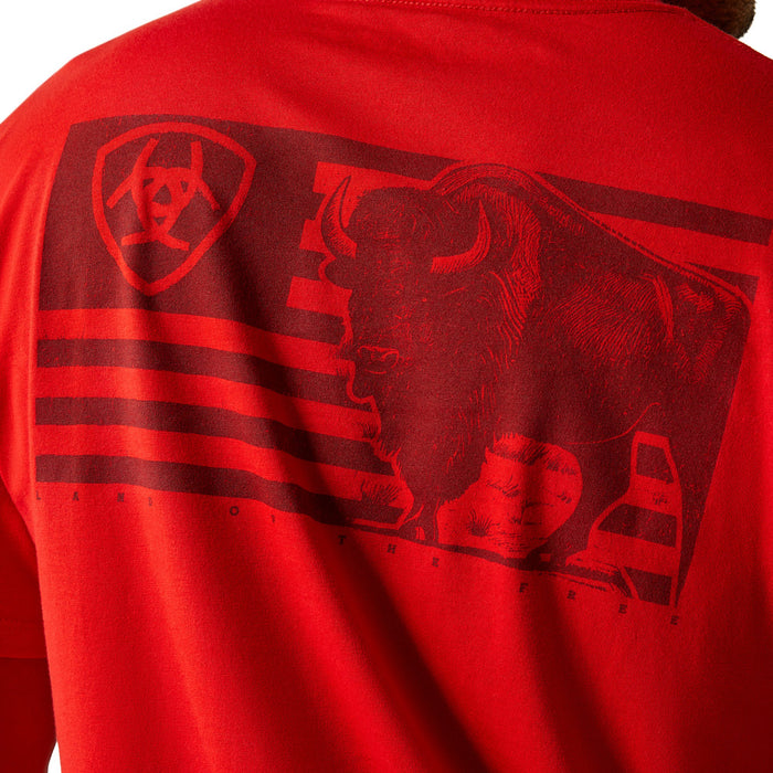 Ariat Men's Redline Etched Buffalo Flag Tee