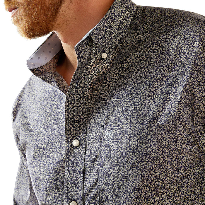 Ariat Men's Dark Blue Wrinkle Free Douglas Shirt