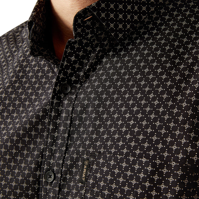 Ariat Men's Black Mars Modern Fit Short Sleeve Shirt