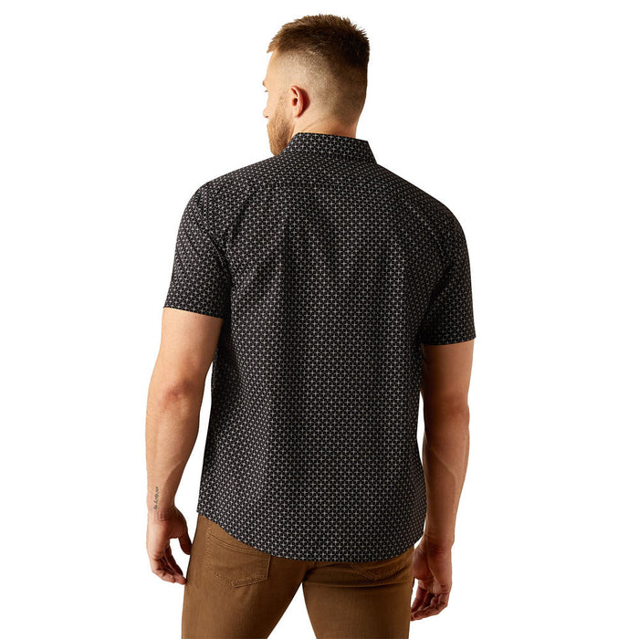Ariat Men's Black Mars Modern Fit Short Sleeve Shirt