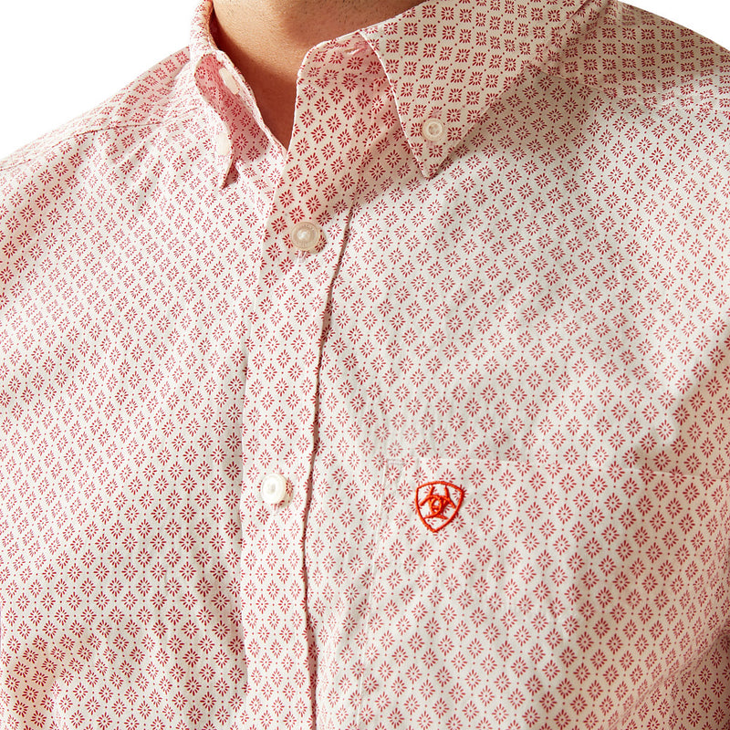 Ariat Men's Red Sylvester Fitted Shirt