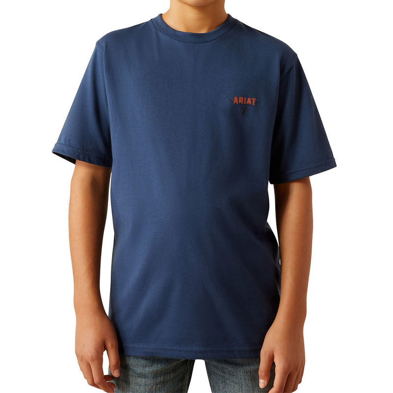 Ariat Boy's Space Blue Ranch Tough Tee Shirt