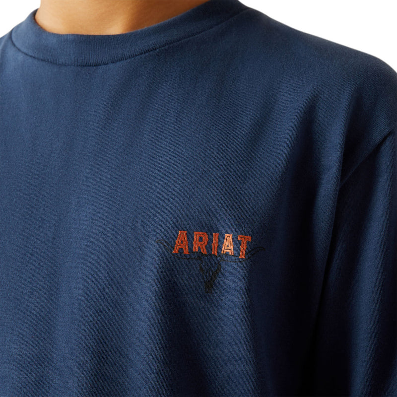 Ariat Boy's Space Blue Ranch Tough Tee Shirt