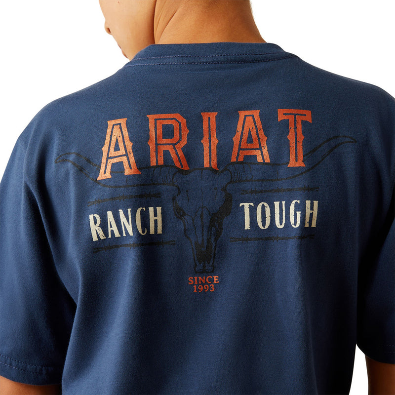 Ariat Boy's Space Blue Ranch Tough Tee Shirt