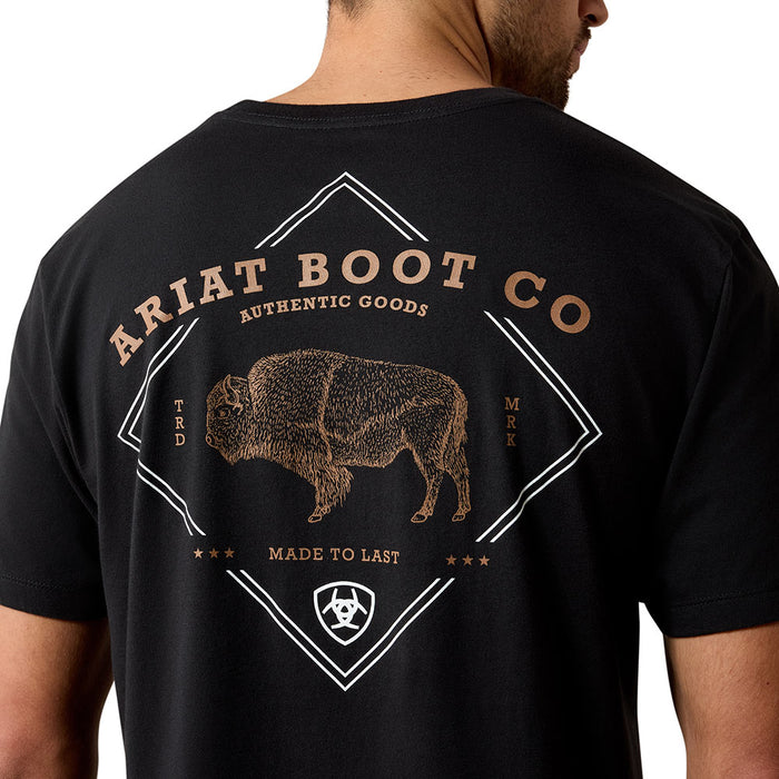 Ariat Men's Xray Bison Black Tee Shirt