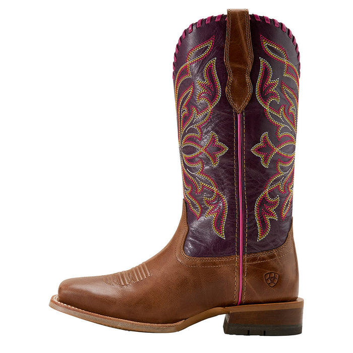 Ariat Women's Showdown Dark Tan Vamp 12in Vino Top
