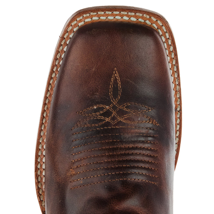 Ariat Womens Frontier Honey Brown Vamp 12In Turquoise Patina Top Cowgirl Boots
