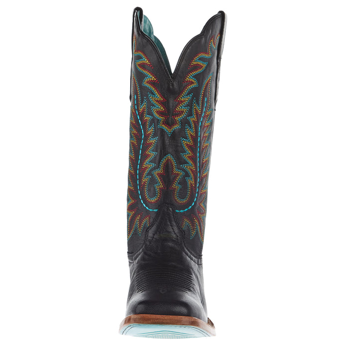 Ariat Womens Frontier Tilly Black Vamp 12In Black Embroidered Top Cowgirl Boots