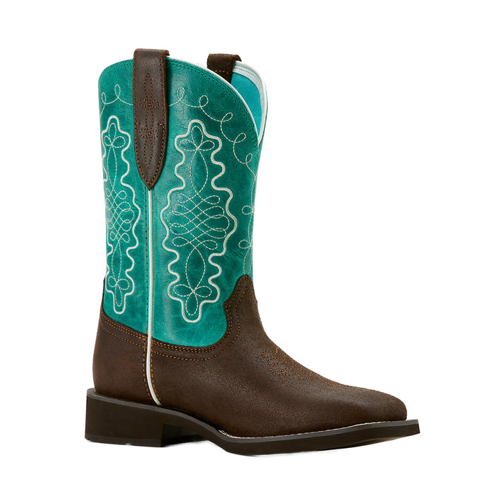 Ariat Women`s Callie Hickory Vamp 11In Turquoise Top Boot