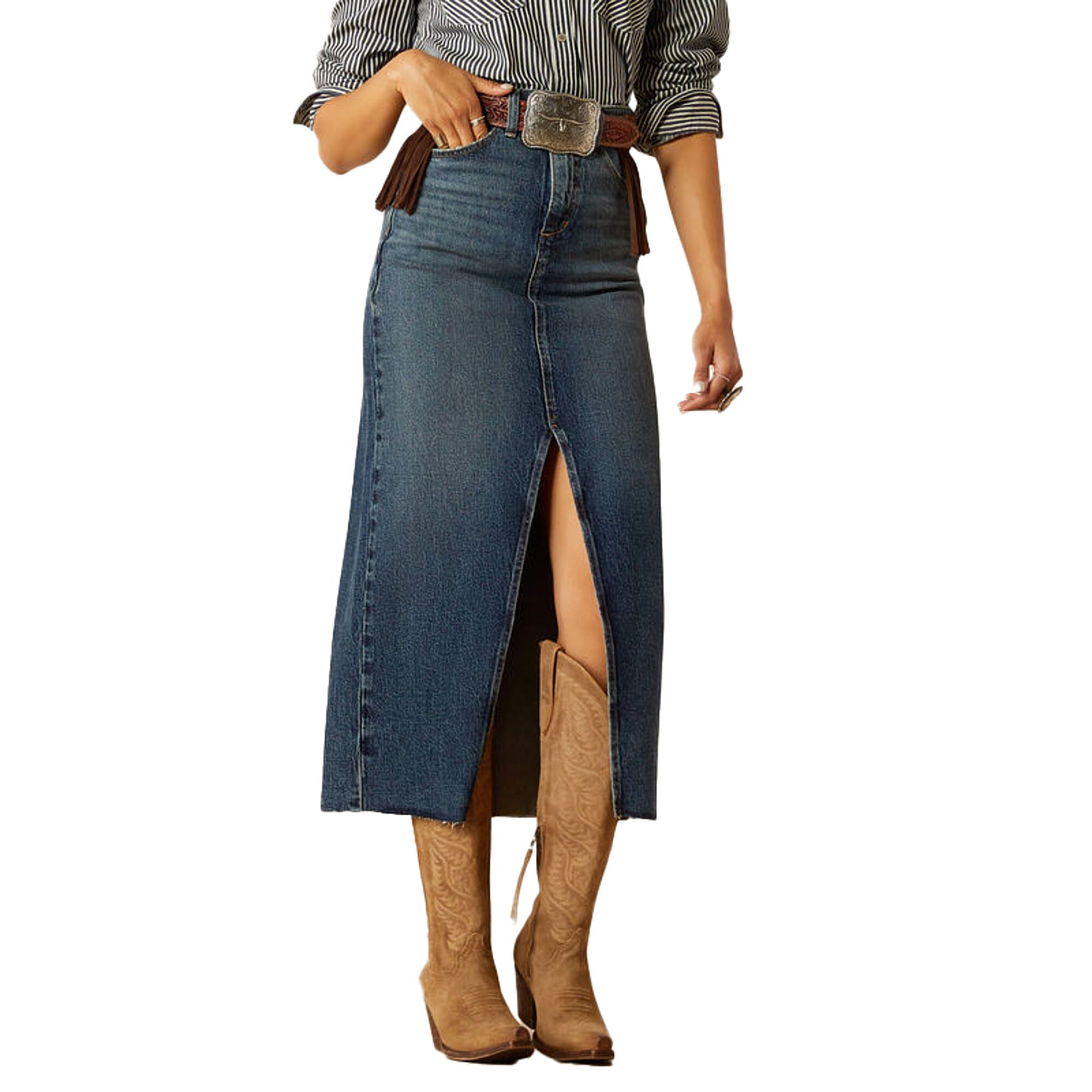 Ariat Womens Jazmine Delia Denim Long Skirt