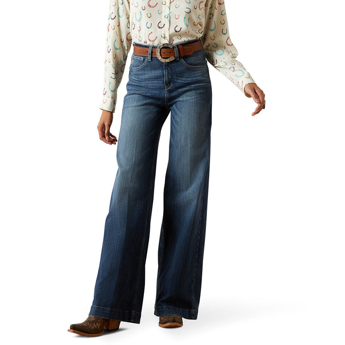 Ariat Women's Ultra High Rise Rosalie Natalia Wide Leg Jeans