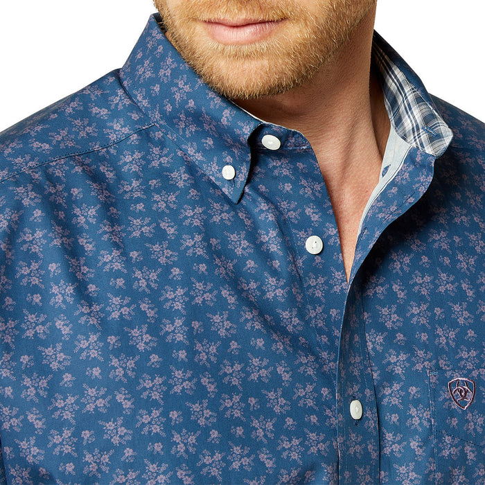 Ariat Men's Denim Blue Wrinkle Free Darwin Shirt