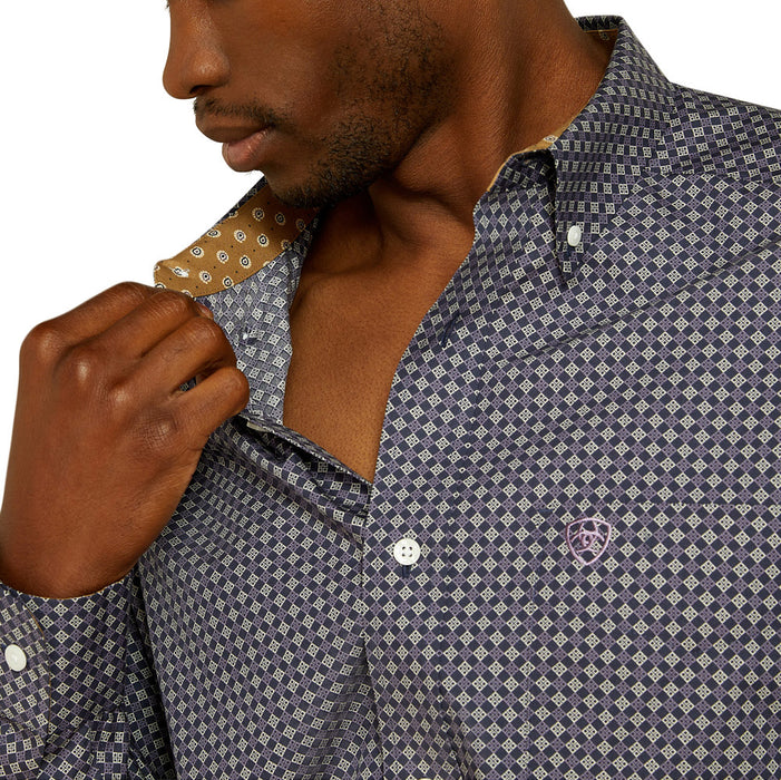 Ariat Men's Navy Wrinkle Free Dale Shirt