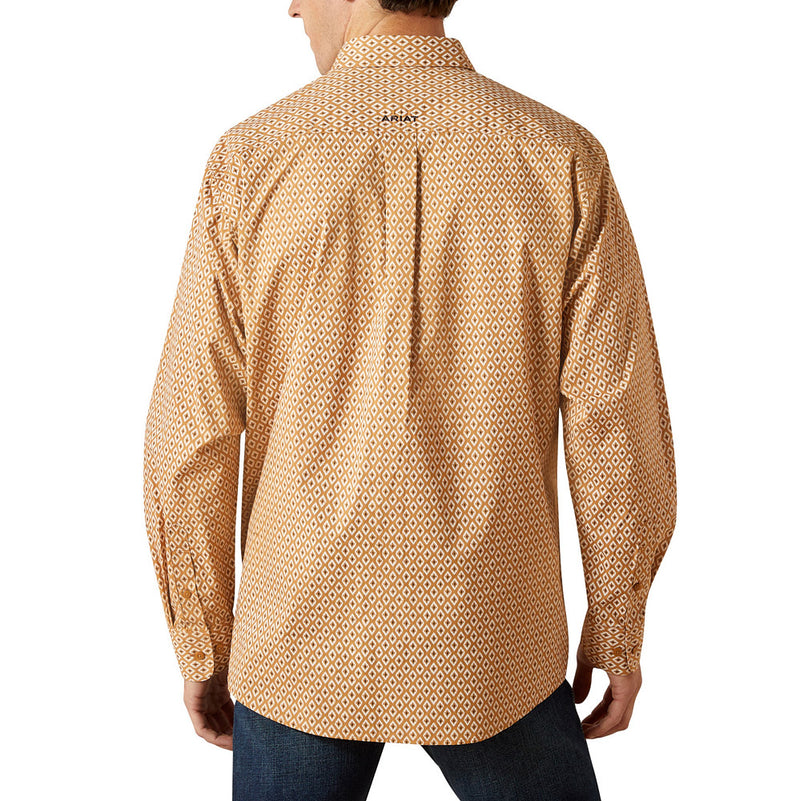 Ariat Men's Tan Burnis Long Sleeve Button Shirt