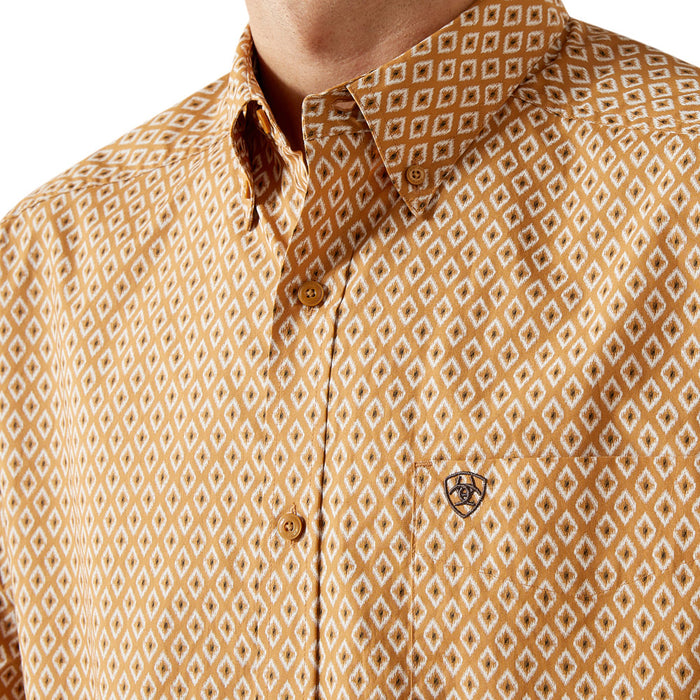 Ariat Men's Tan Burnis Long Sleeve Button Shirt