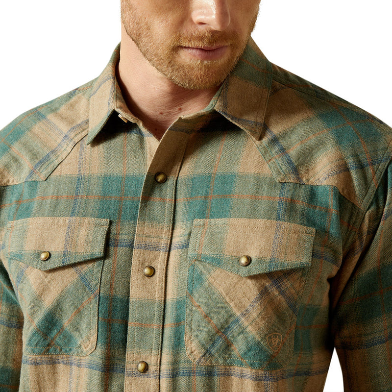 Ariat Men's Huxlee Retro Deep Teal Shirt
