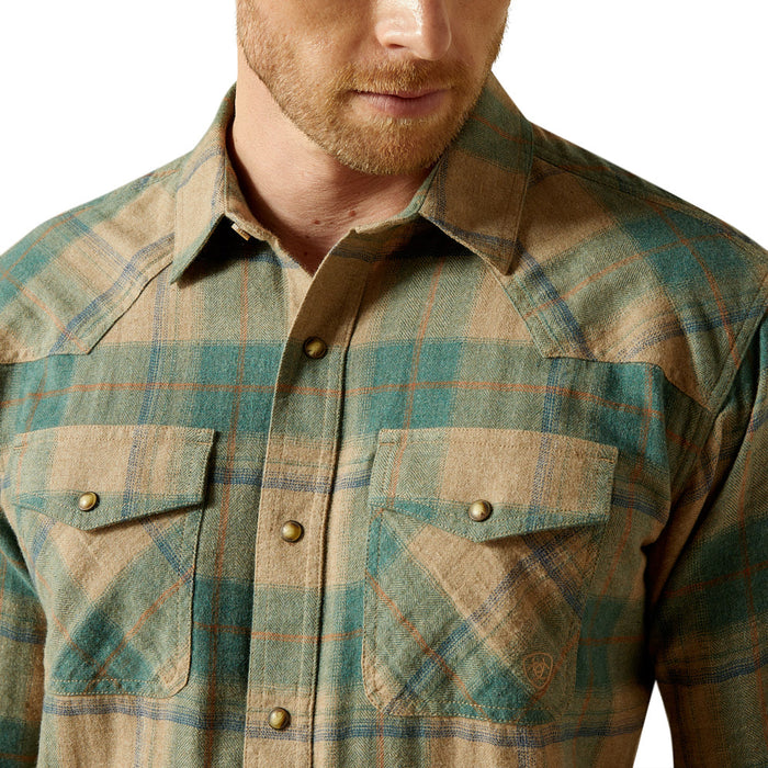Ariat Men's Huxlee Retro Deep Teal Shirt