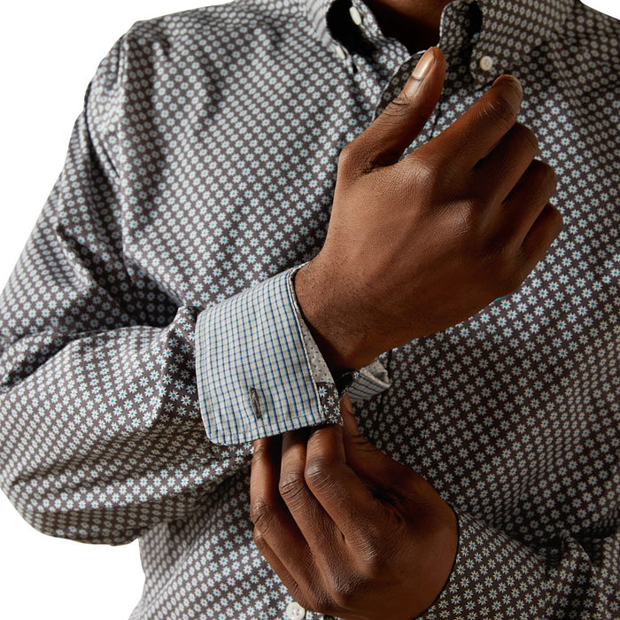 Ariat Men's Grey Wrinkle Free Caleb Shirt
