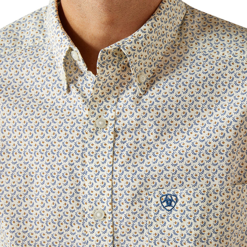 Ariat Men's Cream Stevy Long Sleeve Button Shirt