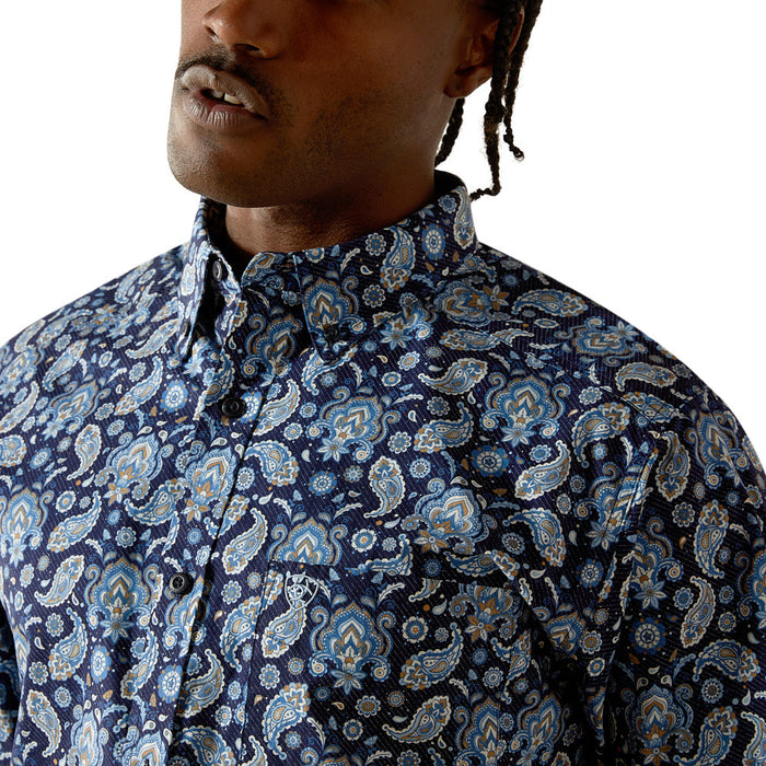 Ariat Men's Sergio Fitted Dark Blue Shirt