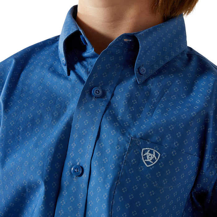 Ariat Boy's Royal Blue Stratford Long Sleeve Shirt
