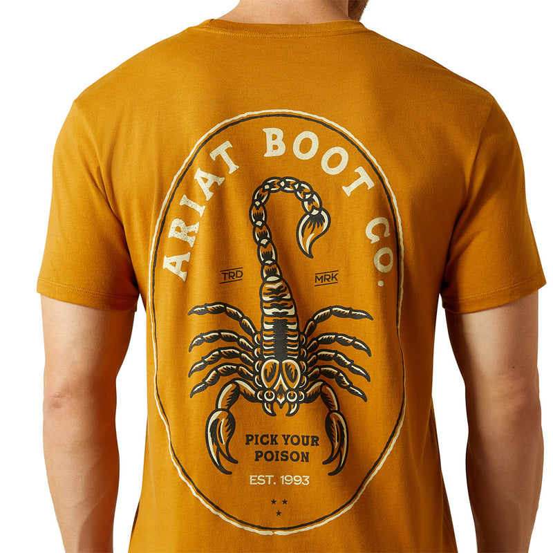Ariat Men's Bone Brown Scorpion Seal Tee Shirt