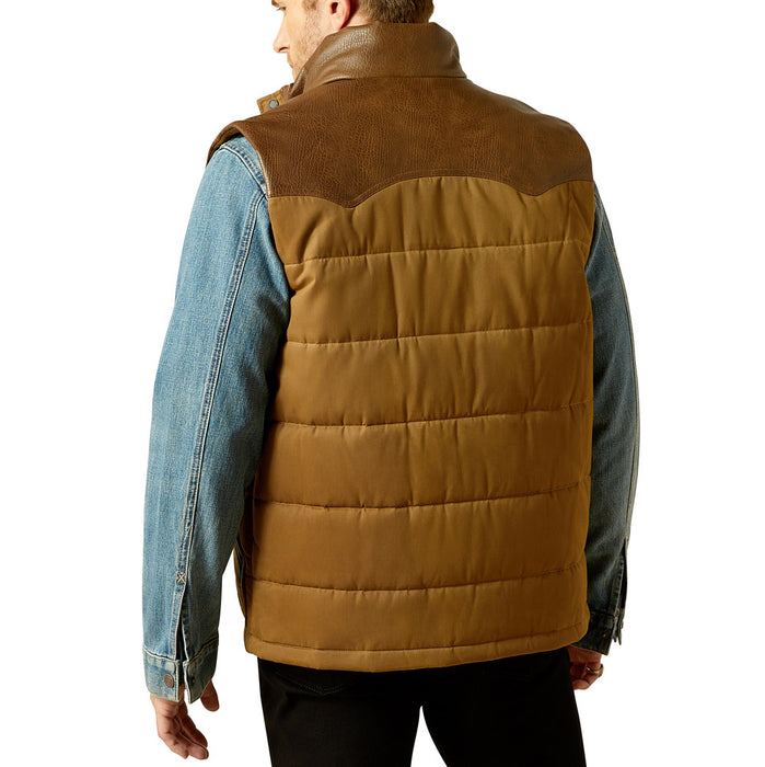 Ariat Men's Cub Khaki/Brown Quilted Vest