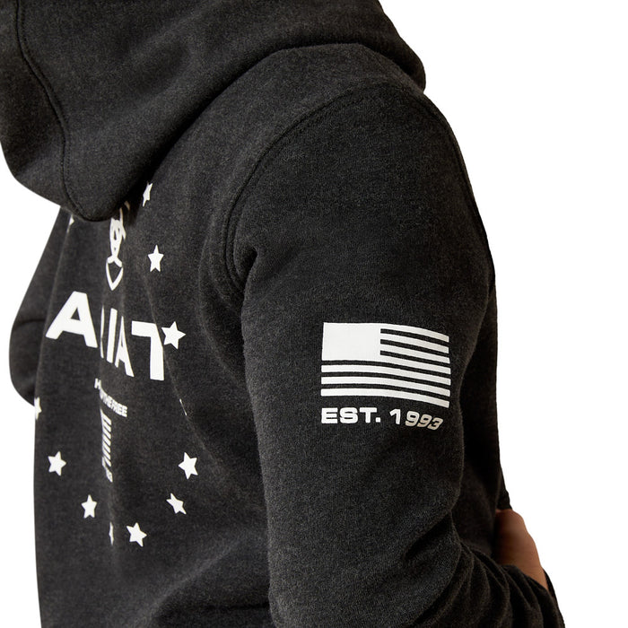 Ariat Boy's Charcoal Sponsor Patriot Hoodie