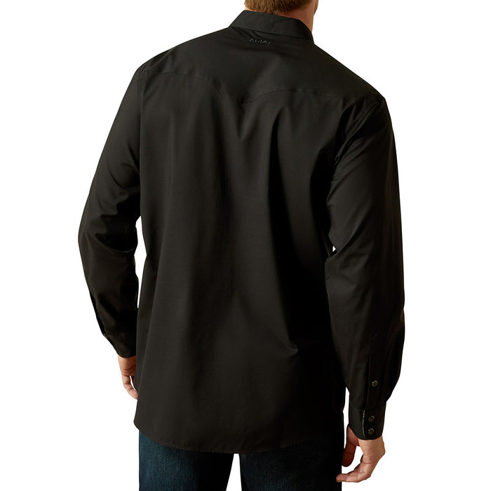 Ariat Men's Black Wrinkle Free Refined Slub Shirt