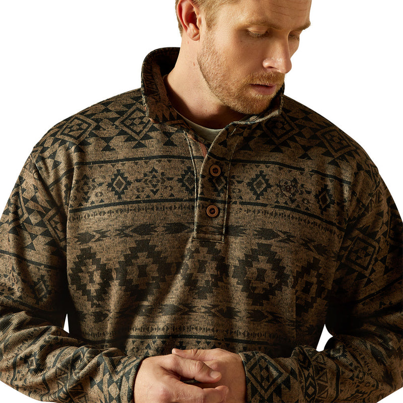 Ariat Men's Caldwell 1/4 Zip Beige Sweater