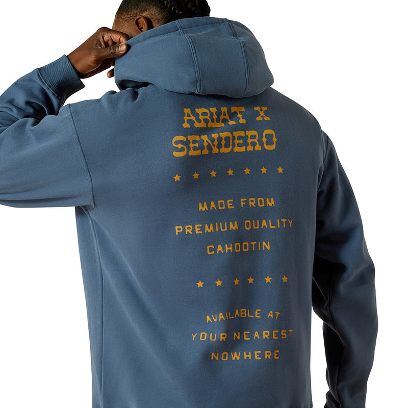 Ariat Men's Dark Denim Sendero Back In The Saddle Hoodie