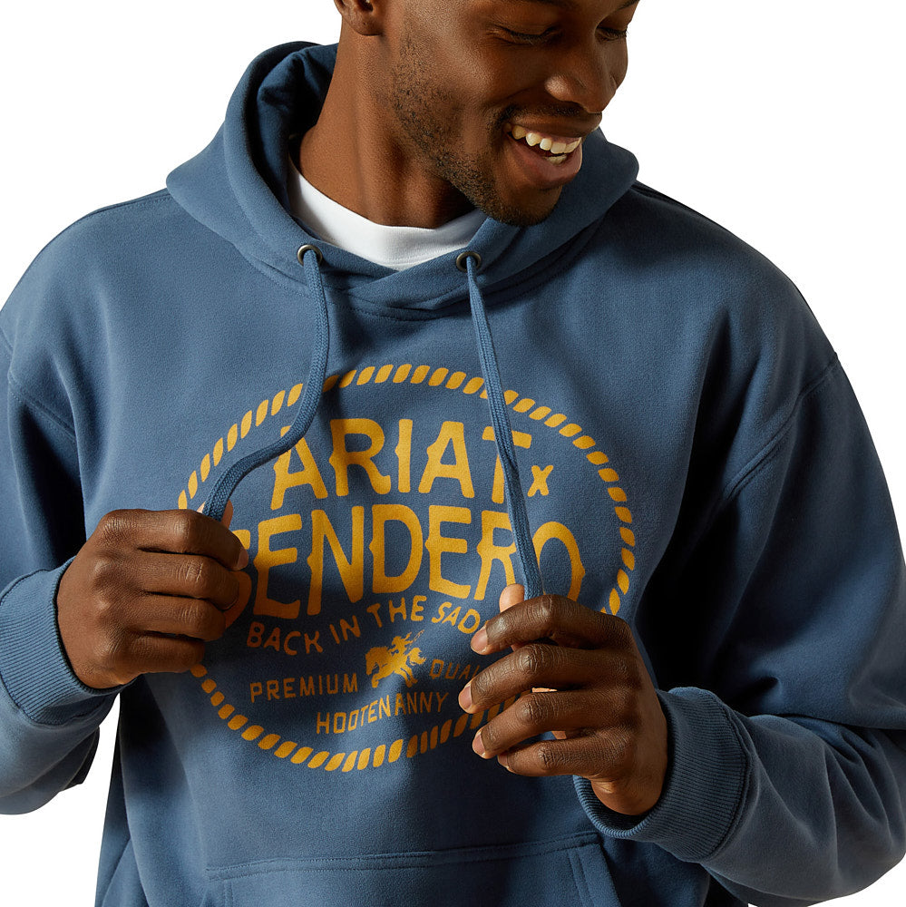 (取寄) アリアット メンズ センデロ バック イン ザ サドル ブーディ Ariat men Sendero Back In The Saddle Hoodie Dark Denim Ariat Men's Dark Denim Sendero Back In The Saddle Hoodie