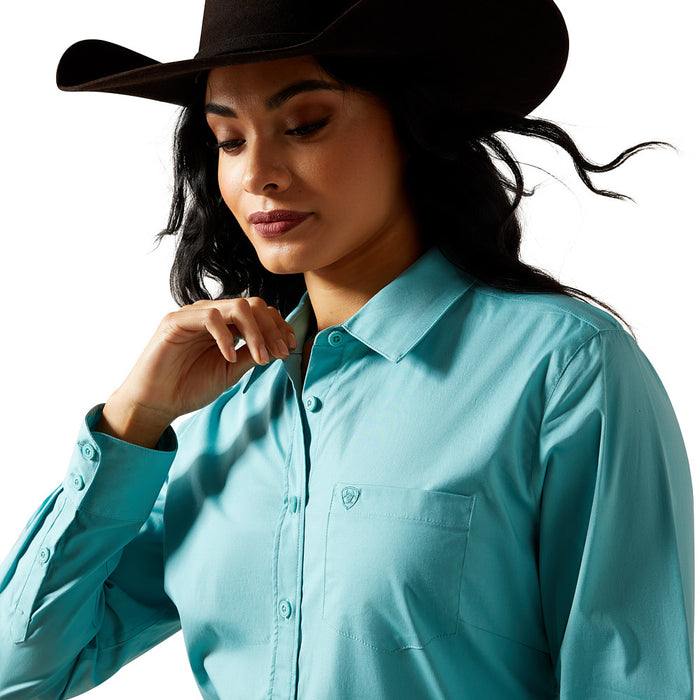 Ariat Women's Kirby Stretch Aqua Sea Shirt