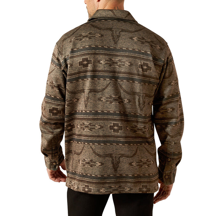 Ariat Men's Caldwell Beige Printed Shirt Jacket