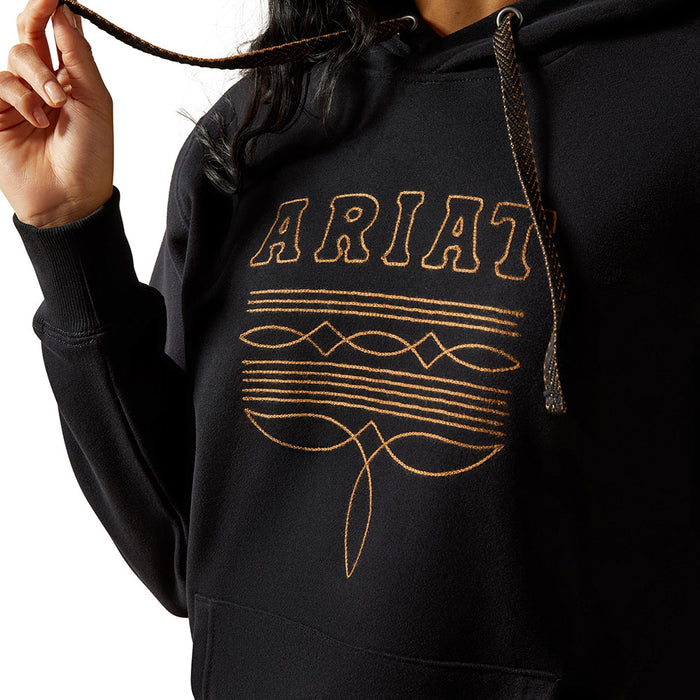 Ariat Women's Black Booted Logo Hoodie