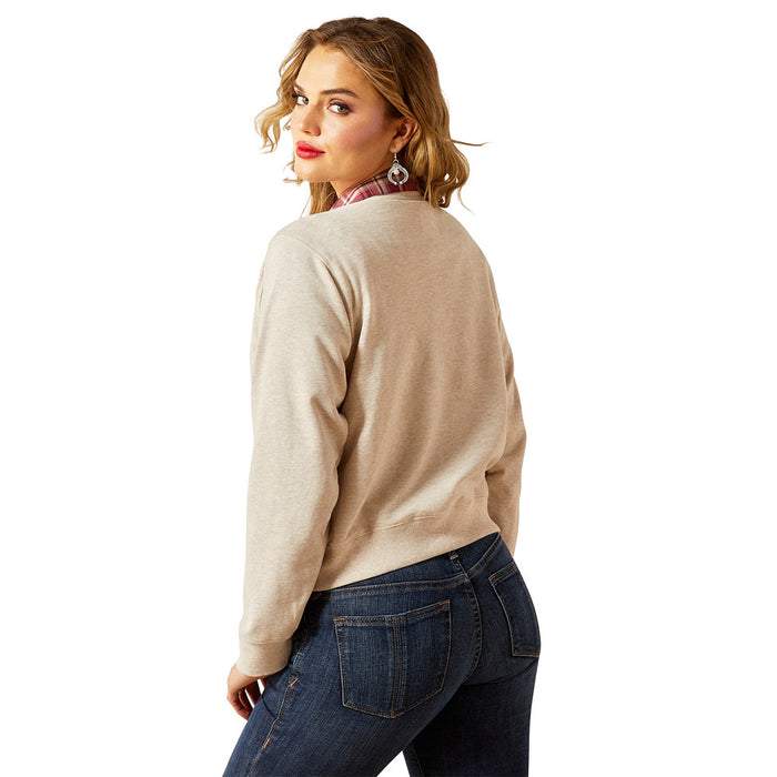 Ariat Women's Oatmeal Essential Crew Neck Sweatshirt