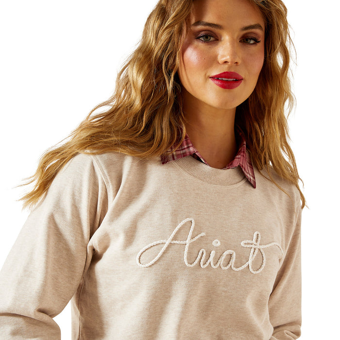 Ariat Women's Oatmeal Essential Crew Neck Sweatshirt
