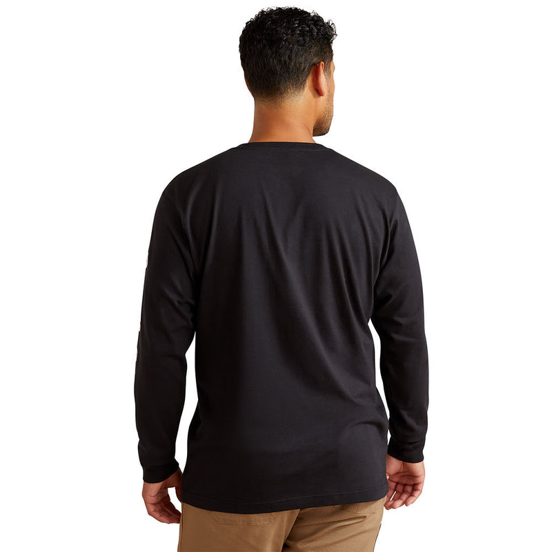 Ariat Men's Rebar Black & White Logo Pocket Tee Shirt