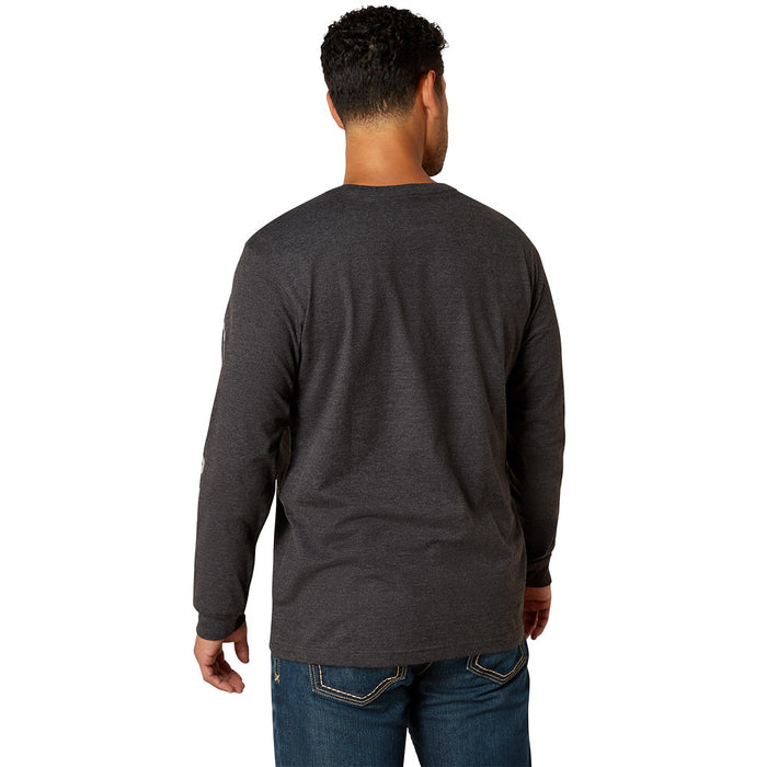 Ariat Men's Rebar Cotton Strong Charcoal Pocket Tee Shirt