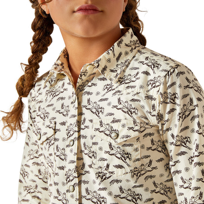 Ariat Girl's Bucking Horse Rodeo Time Shirt