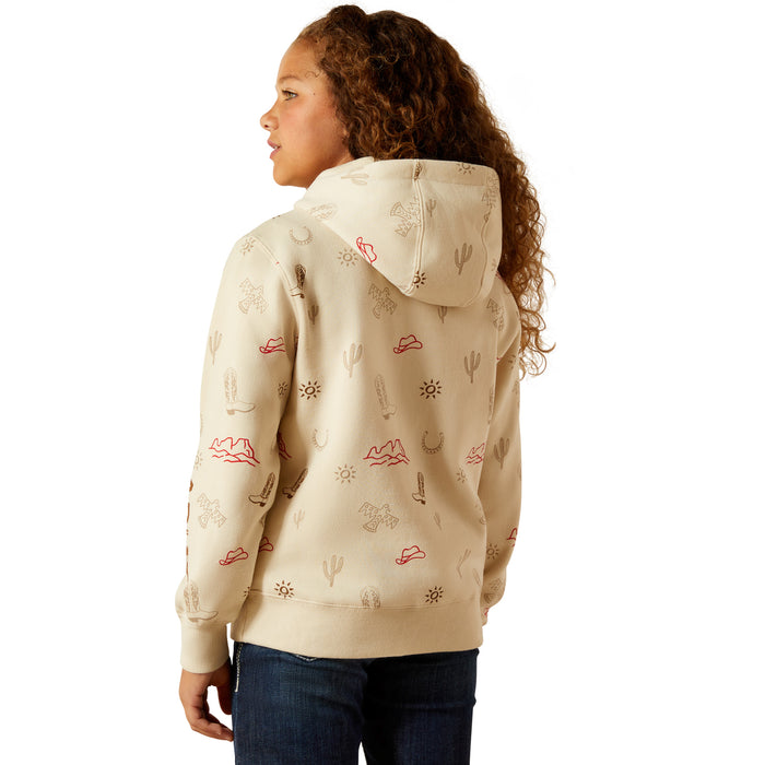 Ariat Girl's Western Stamps Hoodie