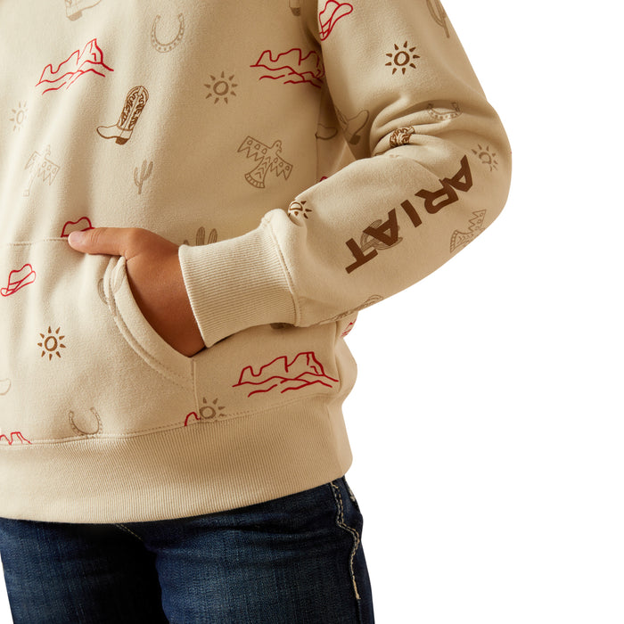 Ariat Girl's Western Stamps Hoodie