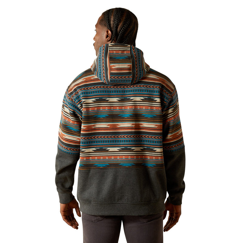 Ariat Men's Rust Serape Color Block Hoodie