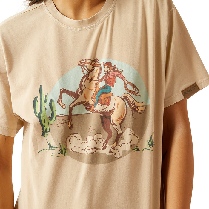 Ariat Women's Oyster Grey Ride On Tee Shirt