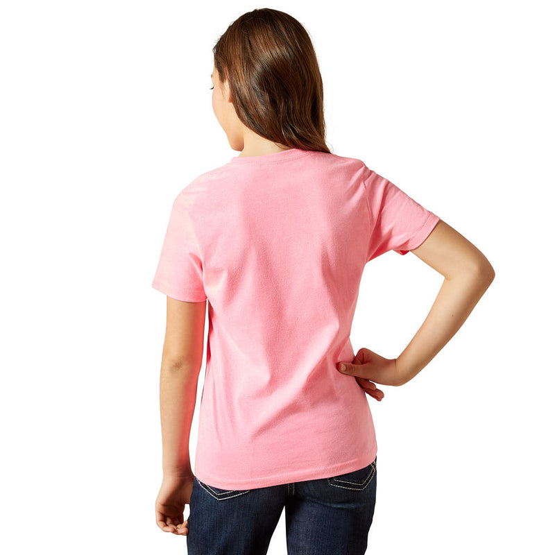 Ariat Girl's Pink Ice Spur Script Tee Shirt